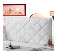 Fodera per Testiera del Letto Tessuto Velluto Elasticizzato, Copertura Protettiva Elastica per Letto Fodera Premium Protezione per La Decorazione del Letto Lavabile,white-180cm