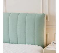 Fodera per testiera in morbido cotone per letto matrimoniale/singolo, misura universale, colore tortora, imbottito, 190 x 60 cm, elegante protezione per letto, facile da pulire, decorazione per la