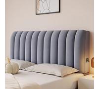 Fodera per testiera in velluto all-inclusive elasticizzata per testiera letto singolo, matrimoniale, king size, decorazione per camera da letto, D, 150 cm