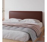Fodera per testiera letto in morbida ecopelle - estensibile all-inclusive - tinta unita marrone - per letti super king size / matrimoniali / singoli - 140 x 170 cm