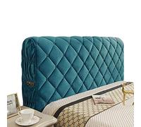 Fodera per Testiera Letto In Velluto di Cristallo - Copritestiera Matrimoniale King Reversibile per Legno/Pelle/Tessuto - Antipolvere Lavabile, Green1-180cm