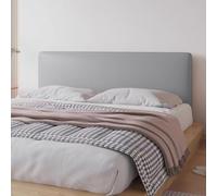 Fodera per testiera letto super king size / matrimoniale / letto singolo, morbido ed elastico, tinta unita, grigio chiaro, 190 x 220 cm, accessorio elegante per la decorazione della casa