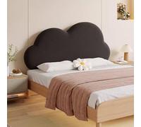Fodera per testiera morbida a forma di nuvola, rimovibile e lavabile, per schienale grande, design anti-collisione, tessuto delicato sulla pelle, colore nero (120 x 65 cm)