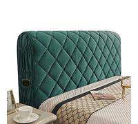 Fodera per Testiera per Letto In Velluto di Cristallo Copritestiera Letto Matrimoniale King Coperchio Della Testata Letto Reversibile Legno/pelle/Tessuto Testiera Antipolvere Lavabile,Green2-180cm