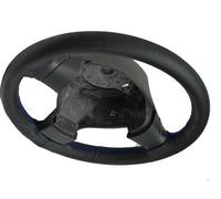 Fodera Per Volante In Pelle Perforata Blu Con Cuciture Per Renault R8 Gordini