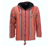 Fodera Pile Spazzolato Gheri Cotone con Cappuccio Giacca Cardigan Nepal Classico