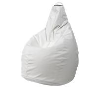 FODERA POLTRONA SACCO POUF POUFF PUFF BEANBAGS IN ECOPELLE BIANCO