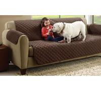 Fodera protettiva per divano Copridivano reversibile 3 posti trapunta con pieghe