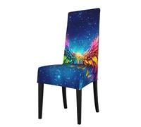Fodera protettiva per sedia da pranzo con fiori e ali di farfalle e stelle, morbida copertura protettiva per sedie senza braccioli, ideale per casa, ristorante, feste e uso quotidiano