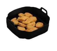 Fodera quadrata per friggitrice ad aria - Cestino in silicone riutilizzabile antiaderente | Inserto resistente alle alte temperature teglia multiuso per friggere e cuocere all'aria in cucina