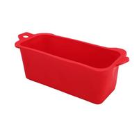 Fodera Raccogligrasso in Silicone Riutilizzabile a Prova di Perdite per Barbecue e Campeggio Facile da Pulire, 1 Pezzo (Rosso)