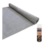 Fodera Rivestimento Tappeto Interno di Moquette per Rivestimento Van Furgoni e Auto Super Elastico con Kit 11m2 e 5 Spray Adesivi/Grigio Fumo