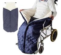 Fodera scaldavivande foderata in pile for sedia a rotelle, mantiene al caldo gambe e piedi, leggera con cerniera e villo,