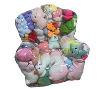 Fodera Trasparente Per Poltrona A Sacco Per Bambini - Fodera Impermeabile In PVC Con Cerniere, Contenitore Per Peluche, Pouf Contenitore, Divano Per Sala Giochi, Per Organizzare La Stanza Dei Bambini