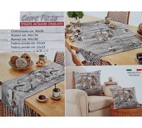 Fodere Arredo Runner Centrotavola Disegno Cuore Pizzo TessutoJacquard Cinigliato