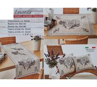 Fodere Arredo Runner Centrotavola Disegno Lavanda TessutoJacquard Cinigliato