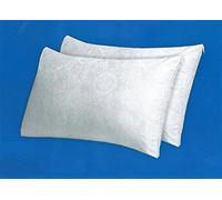 Fodere Copriguanciale-Copricuscini Coppia Federe salva cuscino bianche in cotone DAMASCO cm 50x80 con zip