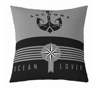 Fodere Cuscini Decorativi Grey Black Nautical Anchors Sea Beach Ocean Anchors Sea Adventure Anchors Sailor Anchor Set of 2 Lavabili Square Federe per
