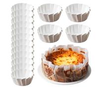 Fodere Da Cottura - Carta Di Muffin Pergamena, Foglie Rotonde Per Torta | Imballaggi Per Tazza 50x, Cuscinetti Per Cupcakes, Forme Del Forno Baschi, Rotondo Da Dessert, Coperchi Cerchio, Supporto