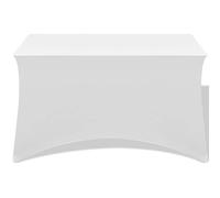 Fodere Elasticizzate per Tavolo 2 pezzi 183x76x74 cm Bianco