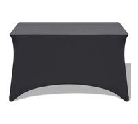 Fodere Elasticizzate per Tavolo 2 pz 243x76x74 cm Antracite