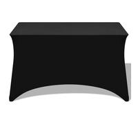 Fodere Elasticizzate per Tavolo 2 pz 243x76x74 cm Nero