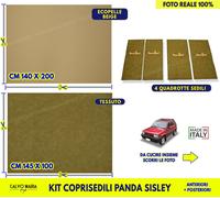 Fodere Fiat Panda Sisley tessuto con SIMILPELLE per sedile CANOA Quadrotte