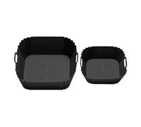 Fodere For Friggitrice Ad Aria In Silicone Da 2 Pezzi, Compatibili Con Ninja, Crispi FN101GY/FN101SG/FN101ST(2Pcs black)