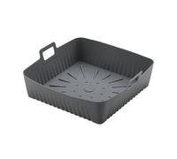 Fodere for friggitrice ad aria in silicone da 9", compatibili con Cosori, compatibili con Ninja 6-8QT - Teglia da forno riutilizzabile quadrata da 23 cm, senza olio e lavabile in lavastoviglie(Gray)