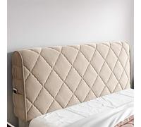 Fodere for testiera del letto, Fodera protettiva antipolvere, Testiera del letto super imbottita, Imbottitura più spessa lavabile antipolvere e resistente ai graffi ( Color : Beige , Size : 180x65cm )