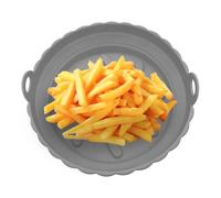 Fodere In Silicone Per Cestello Della Friggitrice Ad Aria - Teglia da Forno Riutilizzabile Sicura in Lavastoviglie - Pentola in Silicone per Friggitrice Ad Aria Antiaderente - per Cuocere Servire Arro