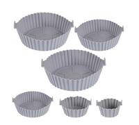 Fodere In Silicone Per Cestello Friggitrice Ad Aria 6 Pezzi Antiaderenti e | Cestino in Silicone per Friggitrice ad Aria Da Cucina, Frittura, , Pasti Quotidiani, Sn
