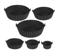 Fodere In Silicone Per Cestello Friggitrice Ad Aria 6 Pezzi Antiaderenti e | Cestino in Silicone per Friggitrice ad Aria Da Cucina, Frittura, , Pasti Quotidiani, Sn