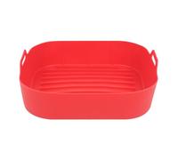 Fodere in silicone per friggitrice ad aria, antiaderenti con manico, inserti quadrati per friggitrice ad aria, per cucinare, verdure, pizza, salsiccia, torte, patatine, pancetta, snack, feste