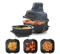 Fodere in silicone per friggitrice ad aria per Ninja Crispi FN101GY, accessori antiaderenti per friggitrice ad aria Ninja, adatto a contenitori 4QT e contenitore da 6 tazze, inserto di ricambio