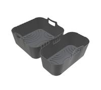 Fodere In Silicone Per Friggitrice Ad Aria - Rivestimenti In Silicone Per Cestello Di Friggitrice Ad Aria | 2 Pezzi Inserti Vassoio Rimovibili Riutilizzabili Antiaderenti Sicuri Per Cottura Carne Verd