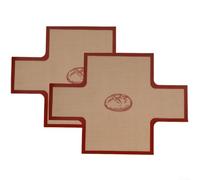 Fodere in silicone per pane, non riutilizzabili, resistenti al calore, proteggono l'impasto da forno, confezione da 2 pezzi (rosso)