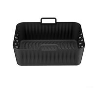 Fodere in silicone progettate per friggitrice ad aria Cosori CAF-R901, riutilizzabili, forma quadrata, alta resistenza al calore, lavabili in lavastoviglie, design a doppia maniglia (nero)