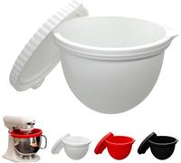 Fodere multiuso in silicone per mixer con testa inclinabile da 5 Qt, supporta la miscelazione dell'impasto, la preparazione della pastella e il servizio direttamente dalla ciotola (ciotola bianca
