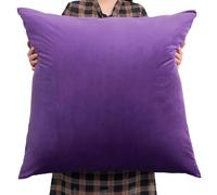Fodere per Cuscini 80x80 70x70 Velluto Copricuscini Divano Grande Federa Cuscino 60x80 70x70 Copri Cuscino Decorazione Sofa Copricuscino(Purple,80x80 cm)