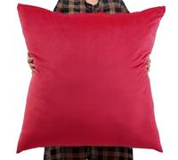 Fodere per Cuscini 80x80 70x70 Velluto Copricuscini Divano Grande Federa Cuscino 60x80 70x70 Copri Cuscino Decorazione Sofa Copricuscino(Rosso,65x65 cm)