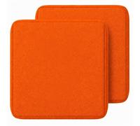 Fodere per Cuscini da Esterno Impermeabile, Copricuscino Divano 1/2/4/6 con Cerniera, Copri-Cuscini in Poliestere, Lavabile Resistente per Giardino Balcone Terrazza(Tangerine,50 X 50 X 5 CM(2pcs))