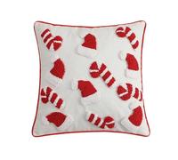 Fodere per cuscini decorativi, Federa for cuscino 1 pz bianco peluche ricamato multi dimensione federa decorazione for la casa(50 x 50 cm (Pack of 1))