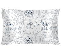 Fodere per cuscini Disney Lilo e Stitch in raso - Misura standard 50x75, fodera per cuscino bianca premium setosa e morbida
