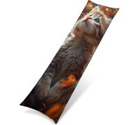 Fodere per Cuscini Impermeabili all'aperto Fiore Gatto Decor Federe per Cuscini lino Copri Giardino Soggiorno Divano 60x180cm con Cerniera Invisibile Copricuscini Divano Set di 1 PjY3548 O-J