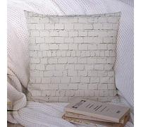 Fodere per cuscino astratto bianco mattone o muro di mattoni muro con muro di pietra restauro texture decadimento texture screpolate poliestere tiro federa cuscino per divano divano decorazioni 18 x