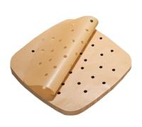 Fodere per friggitrice ad aria, 100 pezzi 21,5 cm Fodere per carta pergamena per friggitrice ad aria, carta pergamenata perforata non appiccicante carta oleorepellente quadrata per forno (perforata
