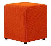Fodere Per Pouf Rettangolari Elasticizzati Jacquard Fodere Per Sgabello Coprisedili Morbidi Coprisgabelli Per Pouf Rimovibili Per Soggiorno Camera Da Letto (Orange)