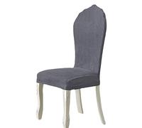 Fodere Per Sedie Sala Da Pranzo Con Schienale Tondo Protezioni Per Sedia Elasticizzate Senza Braccioli Con Schienale Rotondo Per Sedie Laterali Ovali Imbottite Moderne Con Gambe In Legno ( Color : Dar