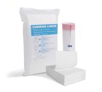 Fodere per Toilette con Cuscinetti Assorbenti,Sacchetti Usa e Getta per WC,Sacchetti Comoda per WC Portatile,Ideale per Viaggi,Campeggio,Attività All'aperto,20 Pezzi,58 * 37 cm